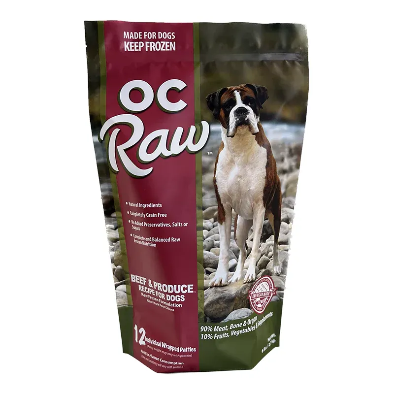 OC Raw Dog Frozen Patties Beef &amp; Produce 6#
