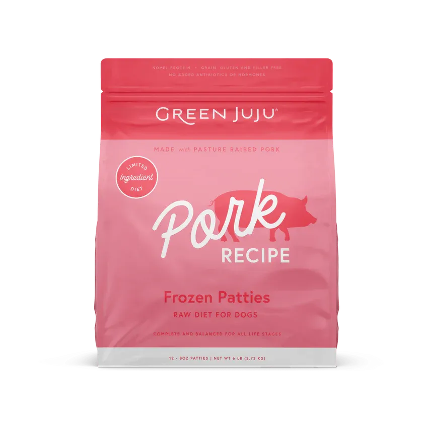 Green Juju Dog Frozen Pork Patties 6#