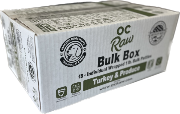 OC Raw Dog Frozen Turkey &amp; Produce 18#