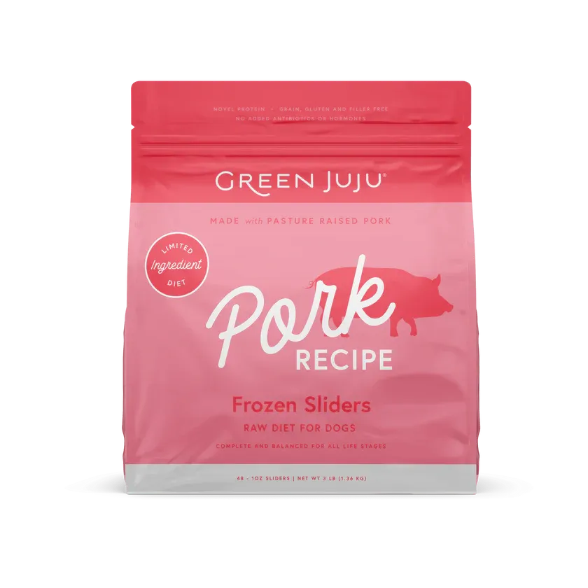 Green Juju Dog Frozen Sliders Pork 3#