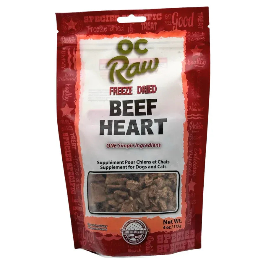 !! OC Raw FZD Beef Hearts 4oz