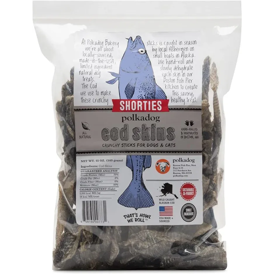 Polka Dog Shorties Cod Skins 12oz