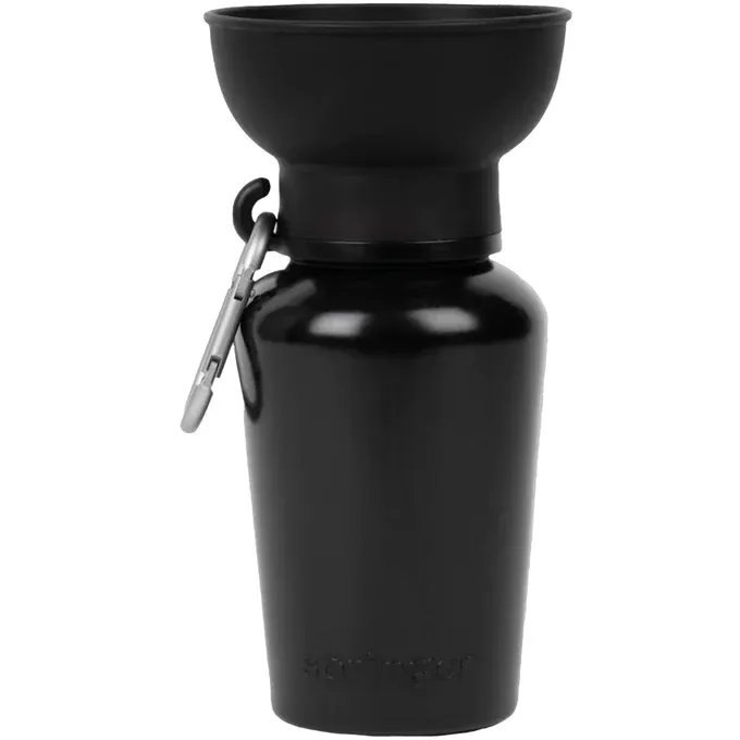 Springer Pets Flip Water Bottle 20oz, Color: Black