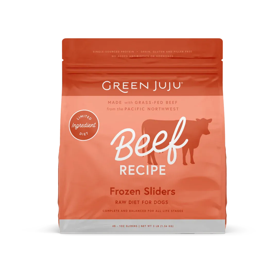 Green Juju Dog Frozen Sliders Beef 3#