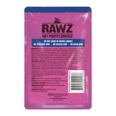 Rawz Cat Food Pouch Shredded Chicken Breast &amp; Coconut Oil 2.46oz