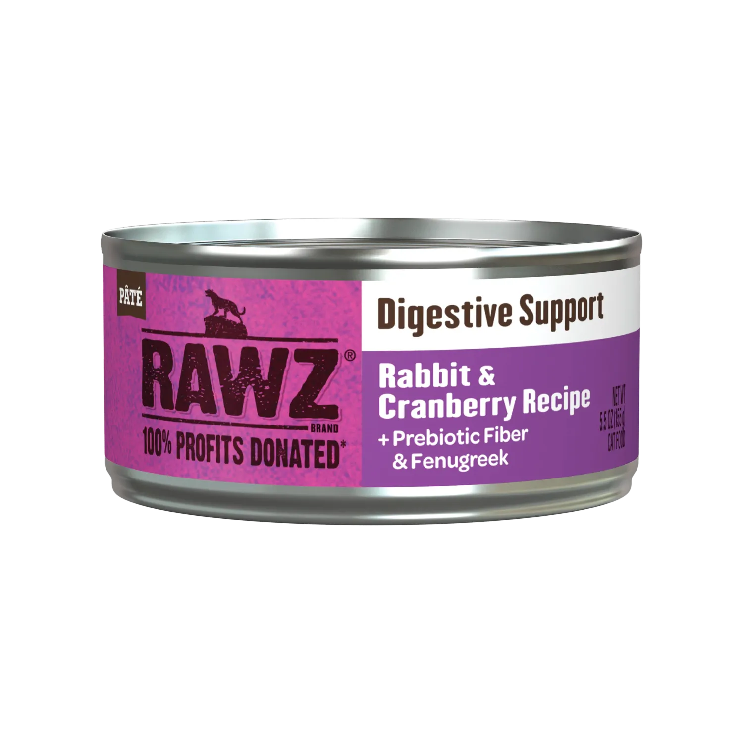 Rawz Cat Can Digestive Support Rabbit &amp; Cranberry 5.5oz