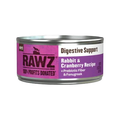 Rawz Cat Can Digestive Support Rabbit &amp; Cranberry 5.5oz