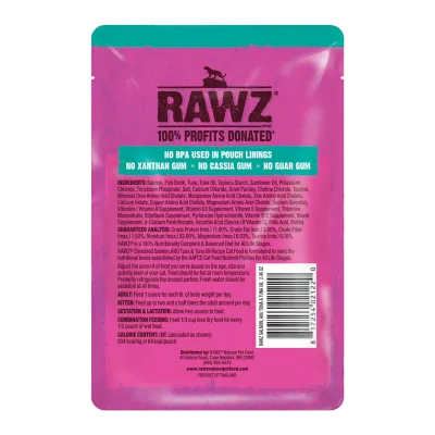 Rawz CF Pouch Shredded Salmon &amp; Tuna TO 2.46oz