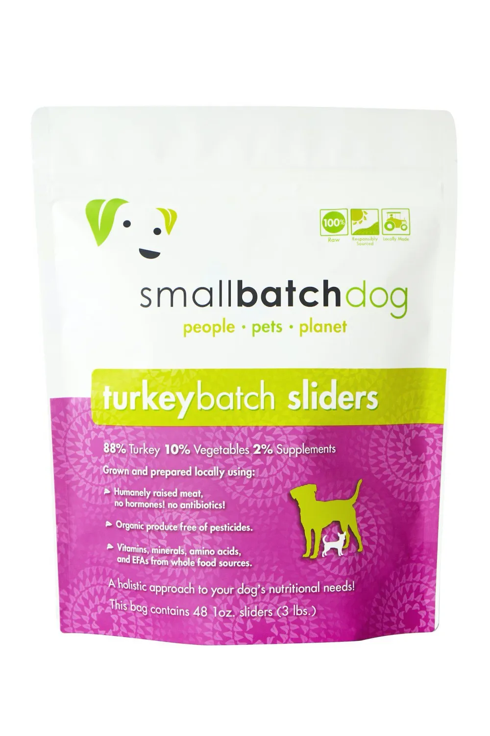 Small Batch Dog Frozen Sliders Turkey 3#