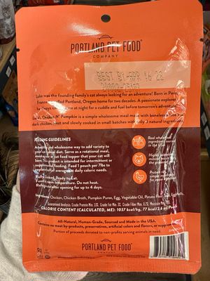 Portland Pet Cat Lukes Chicken Pumpkin 2.8oz pouch