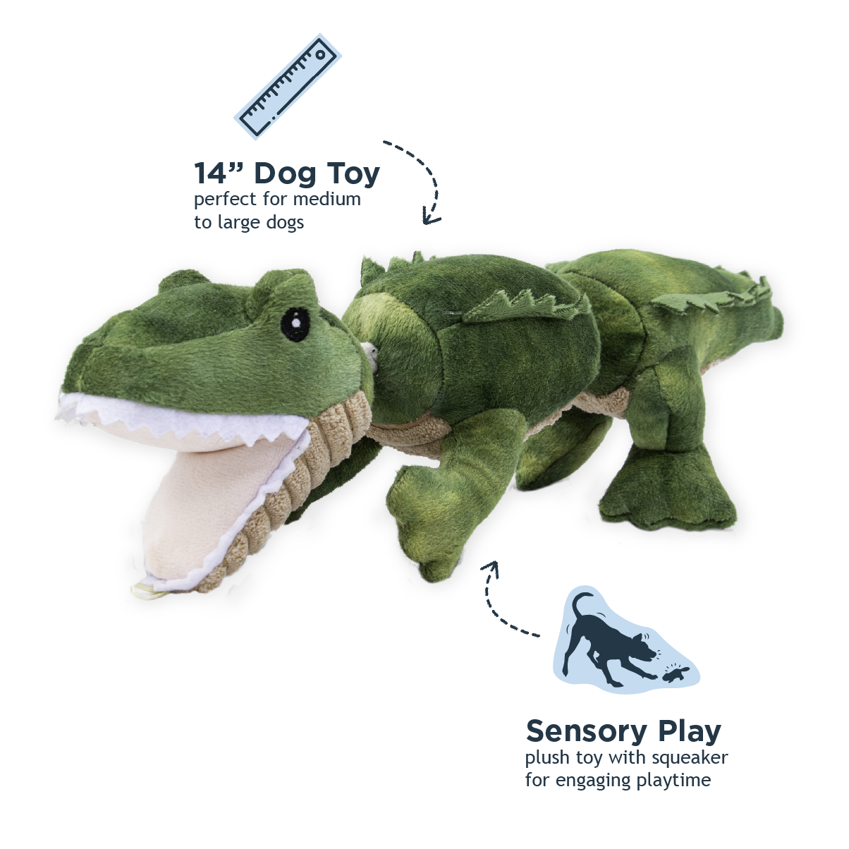 Tall Tails Plush Alligator 14"