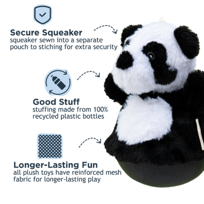 Tall Tails Plush Rolly Panda 6"