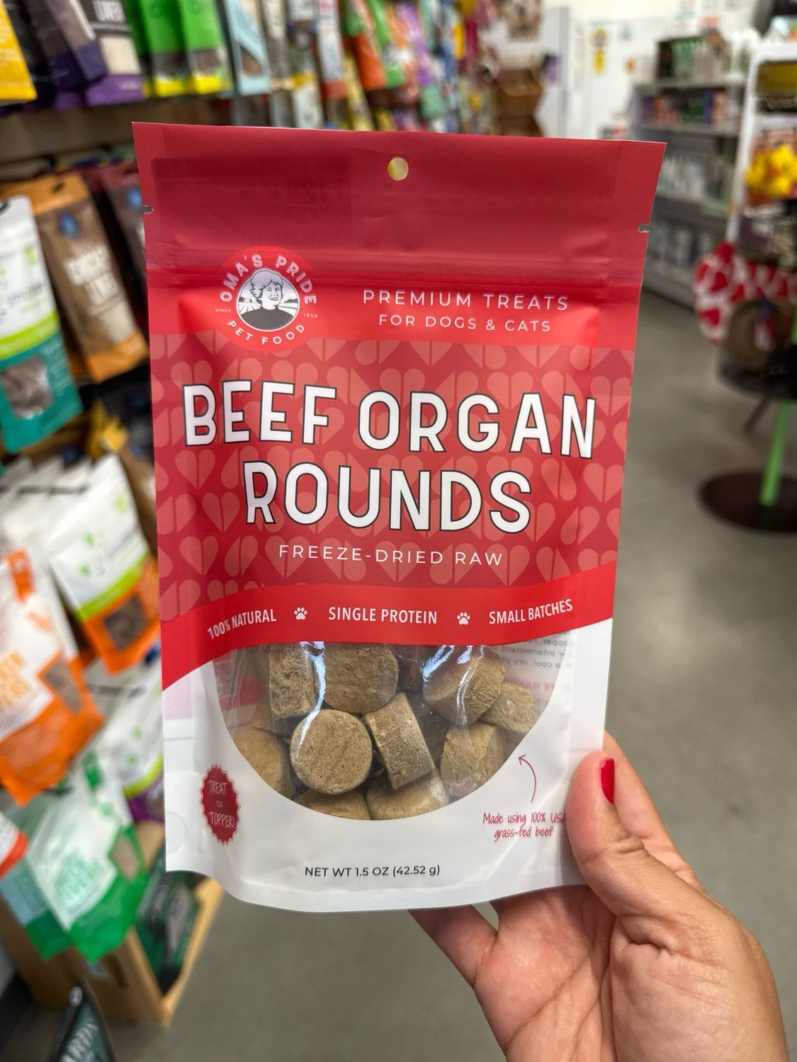 Oma's  FZD Beef Organ Rounds 1.5oz
