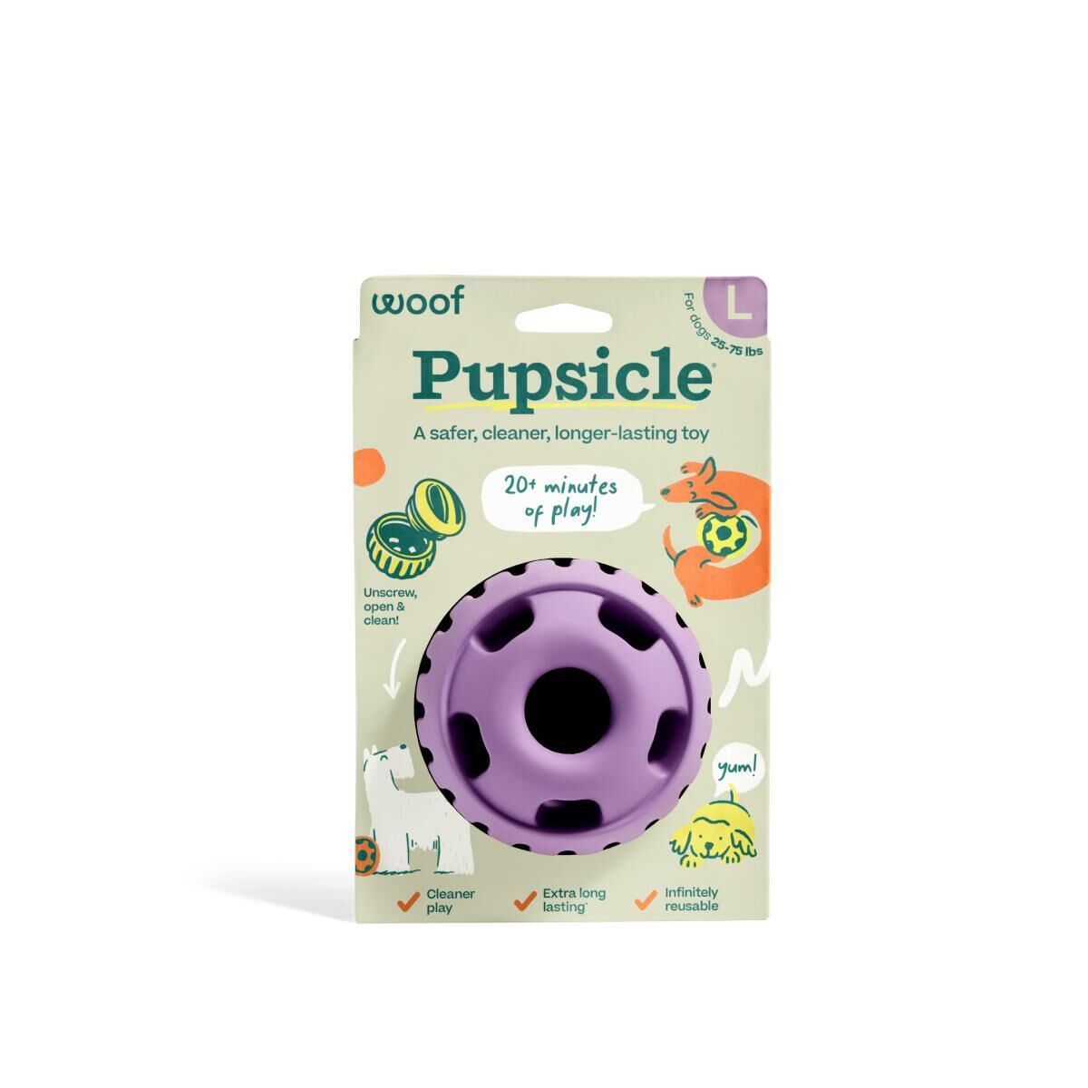 Woof Pupsicle Lavender Large