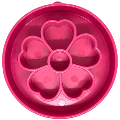 SodaPup Enrichment Slow Feeder Pink Flower Bowl
