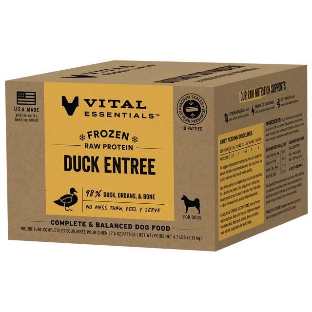 Vital Essentials Dog Frozen Patties Duck 4.7#