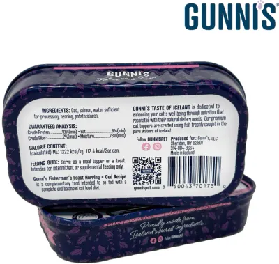 !! Gunni Cat 3oz Herring Cod
