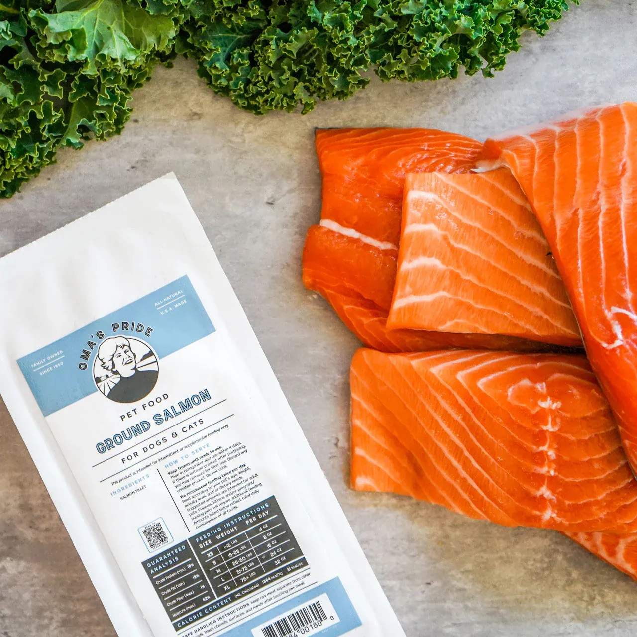 Omas Frozen Ground Salmon Box 6ct