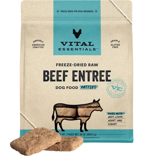 Vital Essentials D FZD Mini Patties Beef 30oz