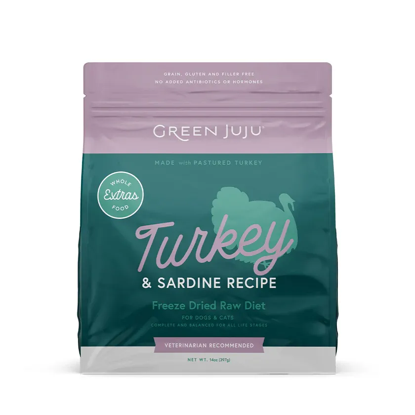 Green Juju FZD Extras Turkey Sardine Recipe 14oz