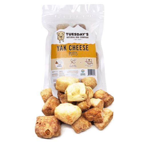 Tuesdays Natural Dog Plain Yak Cheese Puffs 4oz