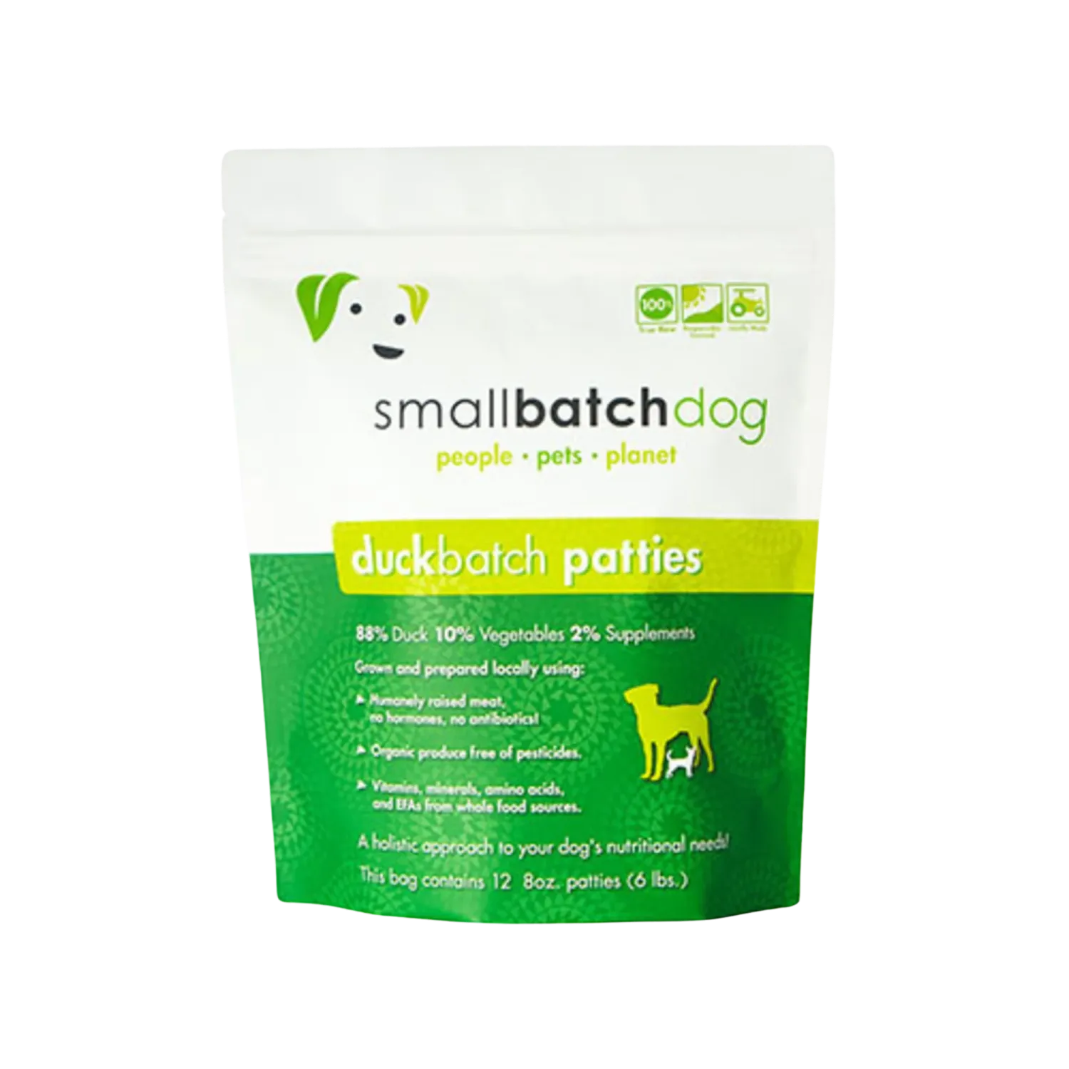 Small Batch Dog Frozen Duck Patties 6#