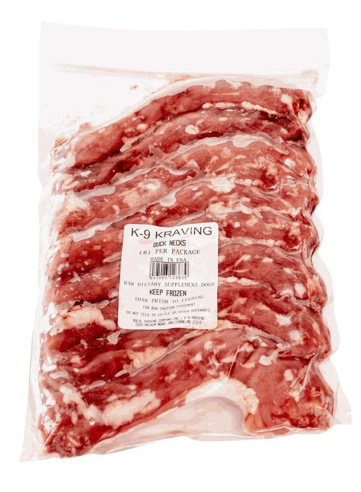 K9 Kraving Frozen Duck Necks 8/pkg