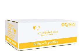 Small Batch Dog Frozen Pork Patties 18#