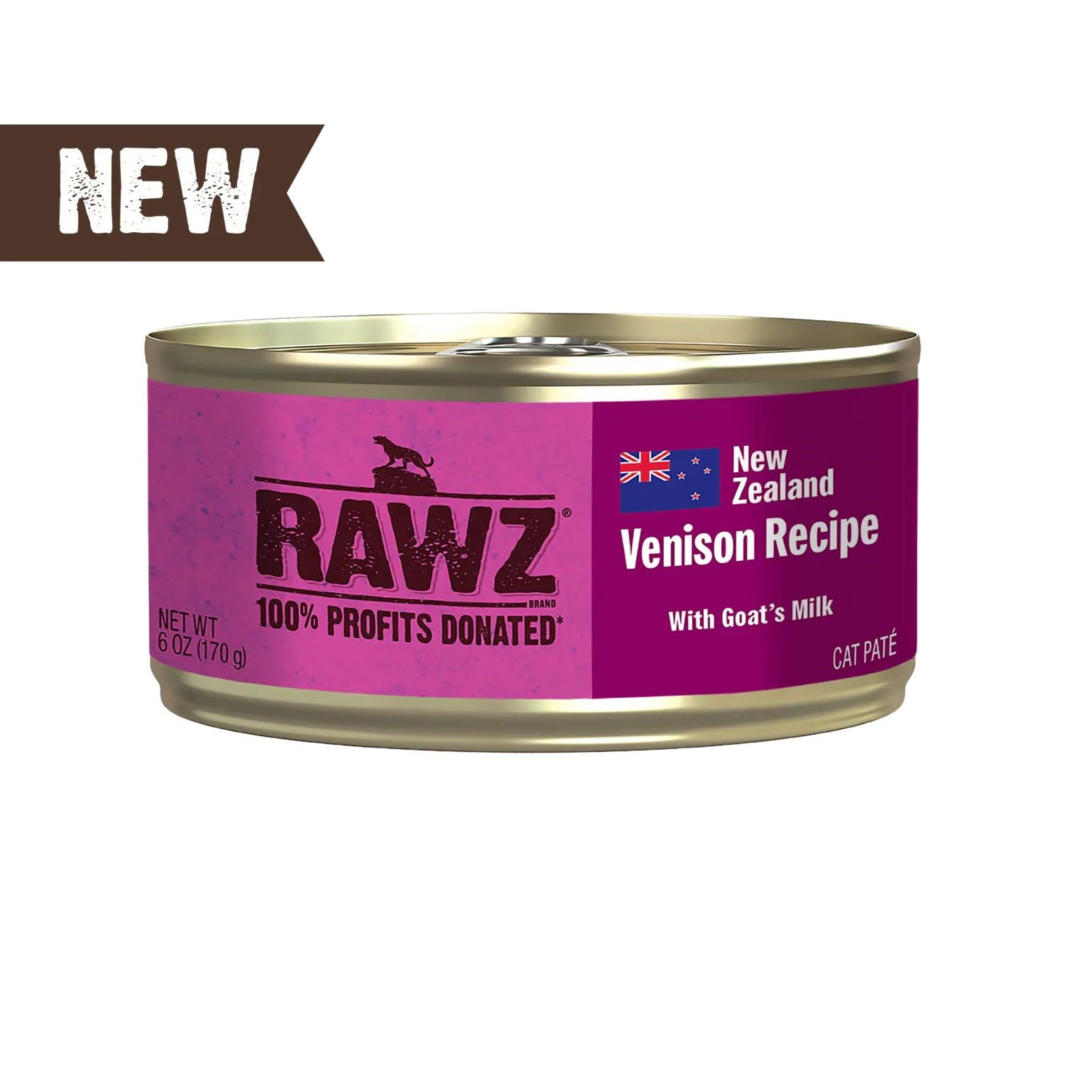Rawz Cat 94% Venison Goat Milk 3oz