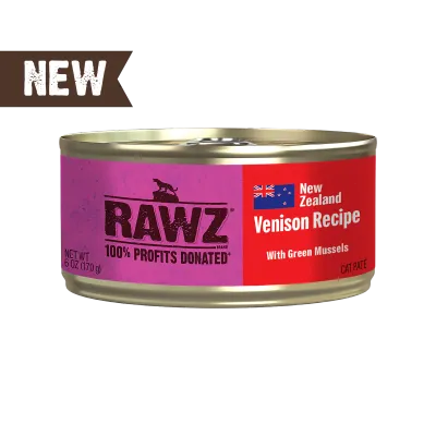 !! Rawz Cat 94% Venison Green Mussel 3oz