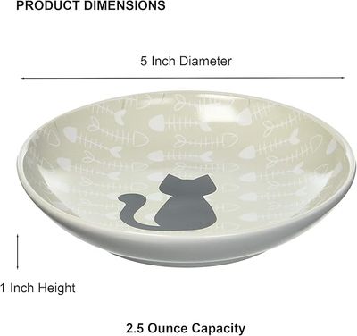 Petrageous Fishbone Kitty Saucer 2.5oz