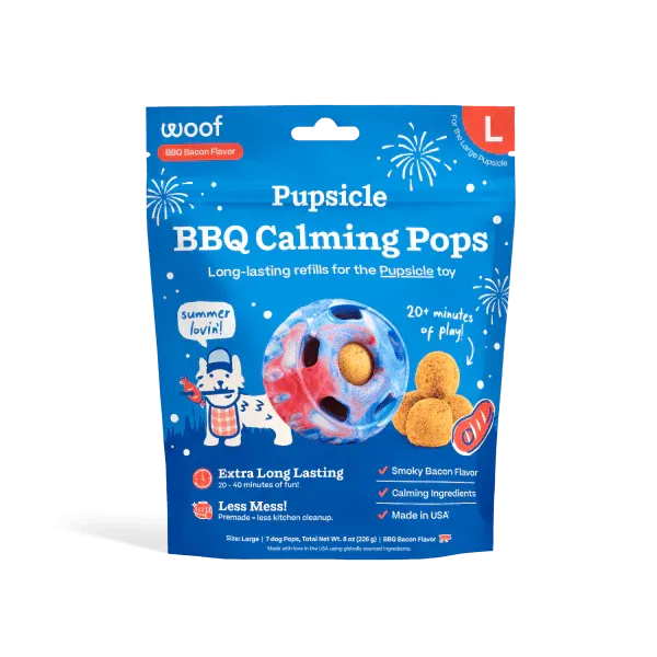 Woof Refill Calming BBQ Pop Small 6oz