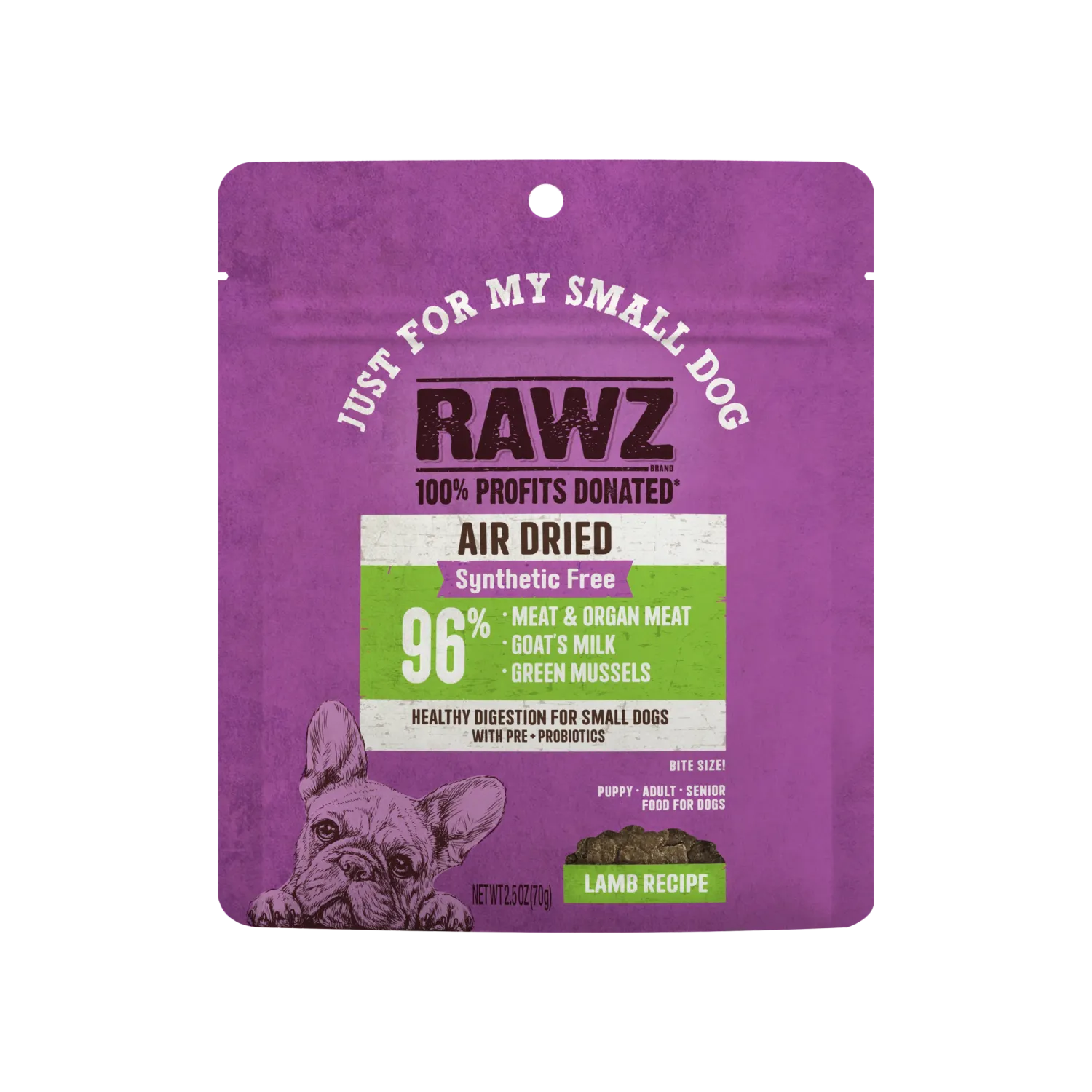 Rawz Air-Dried Small Dog Lamb 2.5oz