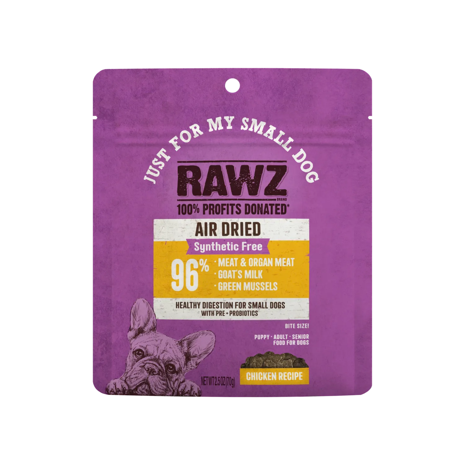 Rawz Air-Dried Small Dog Chicken 2.5oz