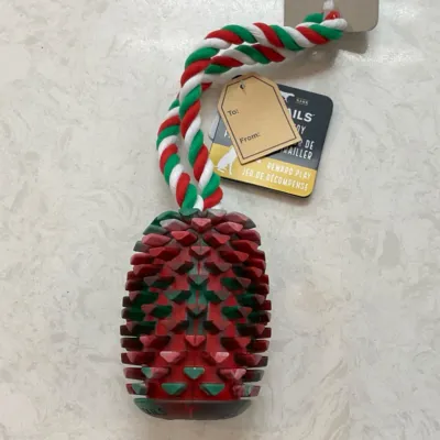 Tall Tails Natural Rubber Rope Pinecone