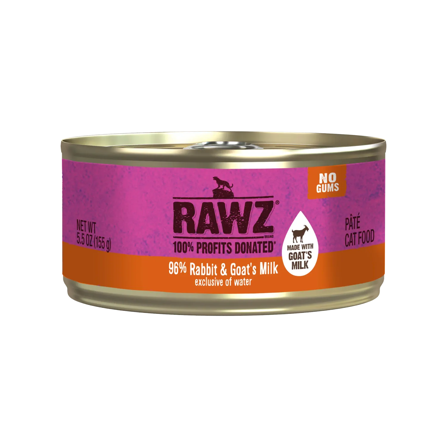Rawz Cat  Can 96% Rabbit &amp; Goat's Milk 5.5oz