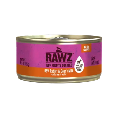 Rawz Cat  Can 96% Rabbit &amp; Goat's Milk 5.5oz