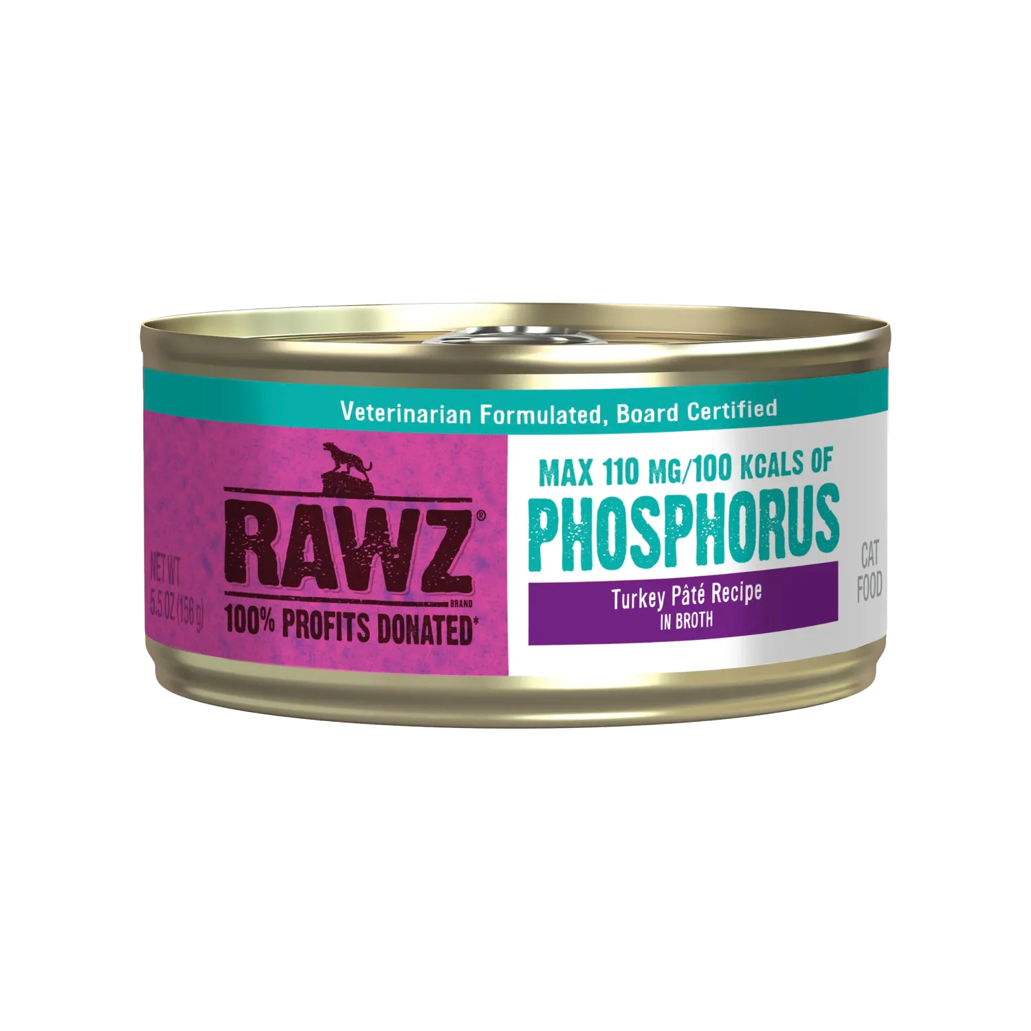 Rawz Cat  Can Low Phos Turkey Pate 5.5oz