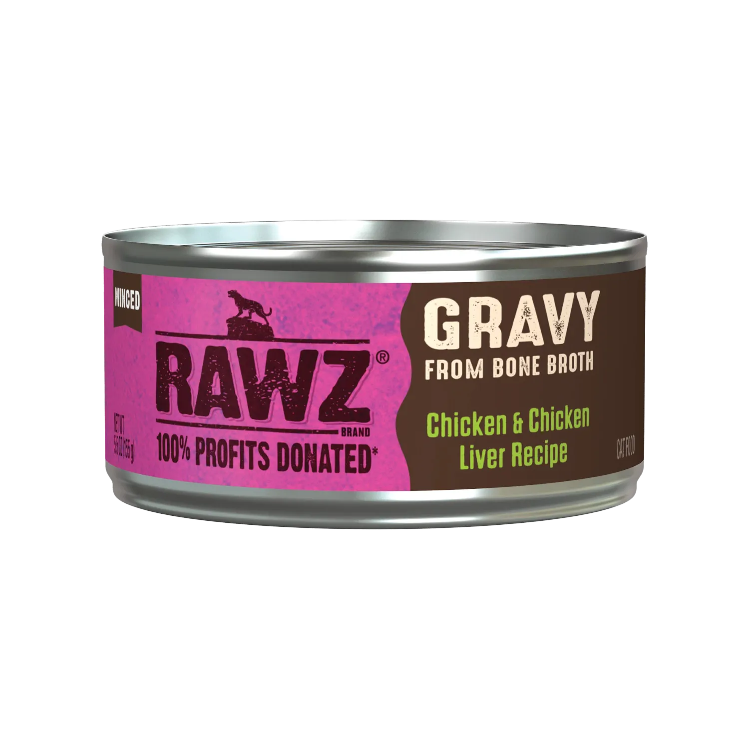 Rawz Cat  Can Minced Gravy Chicken &amp; Chicken Liver 5.5oz