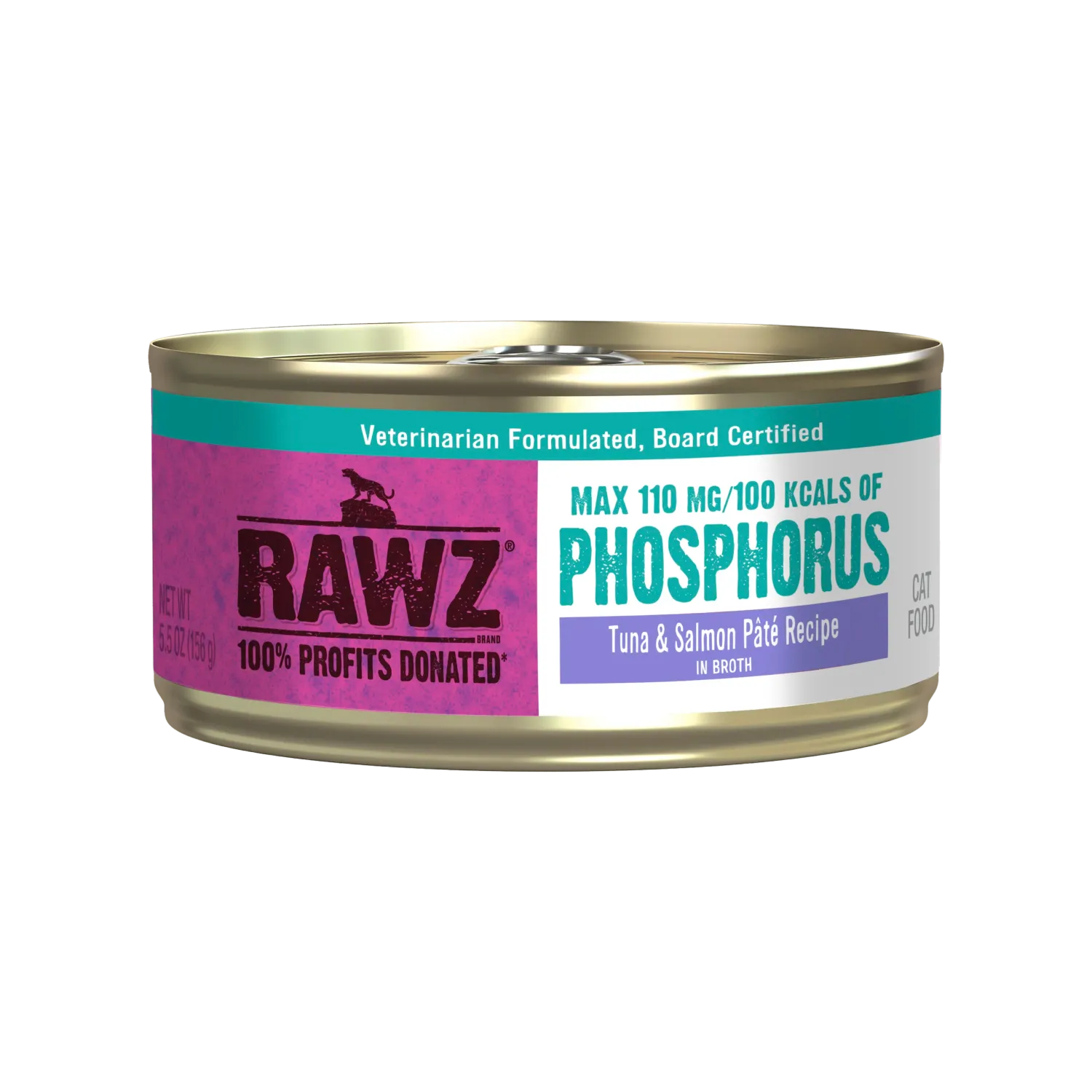 Rawz Cat  Can Low Phos Tuna &amp; Salmon Pate 5.5oz