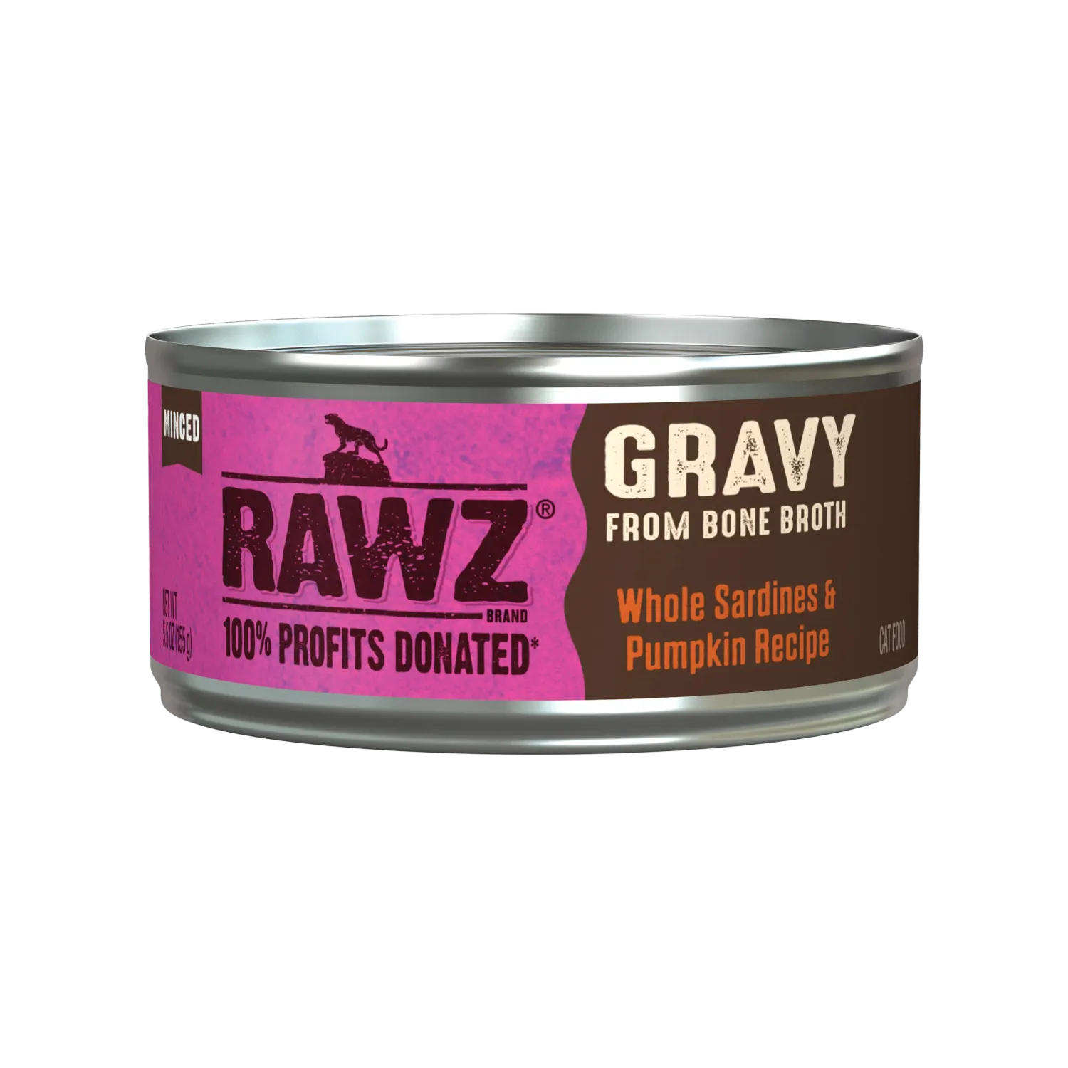 Rawz Cat  Can Minced Gravy Sardine Pumpkin 5.5oz