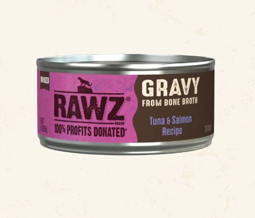 Rawz Cat  Can Minced Gravy Tuna Salmon 5.5oz