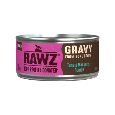 Rawz Cat  Can Minced Gravy Tuna Mackerel 3oz