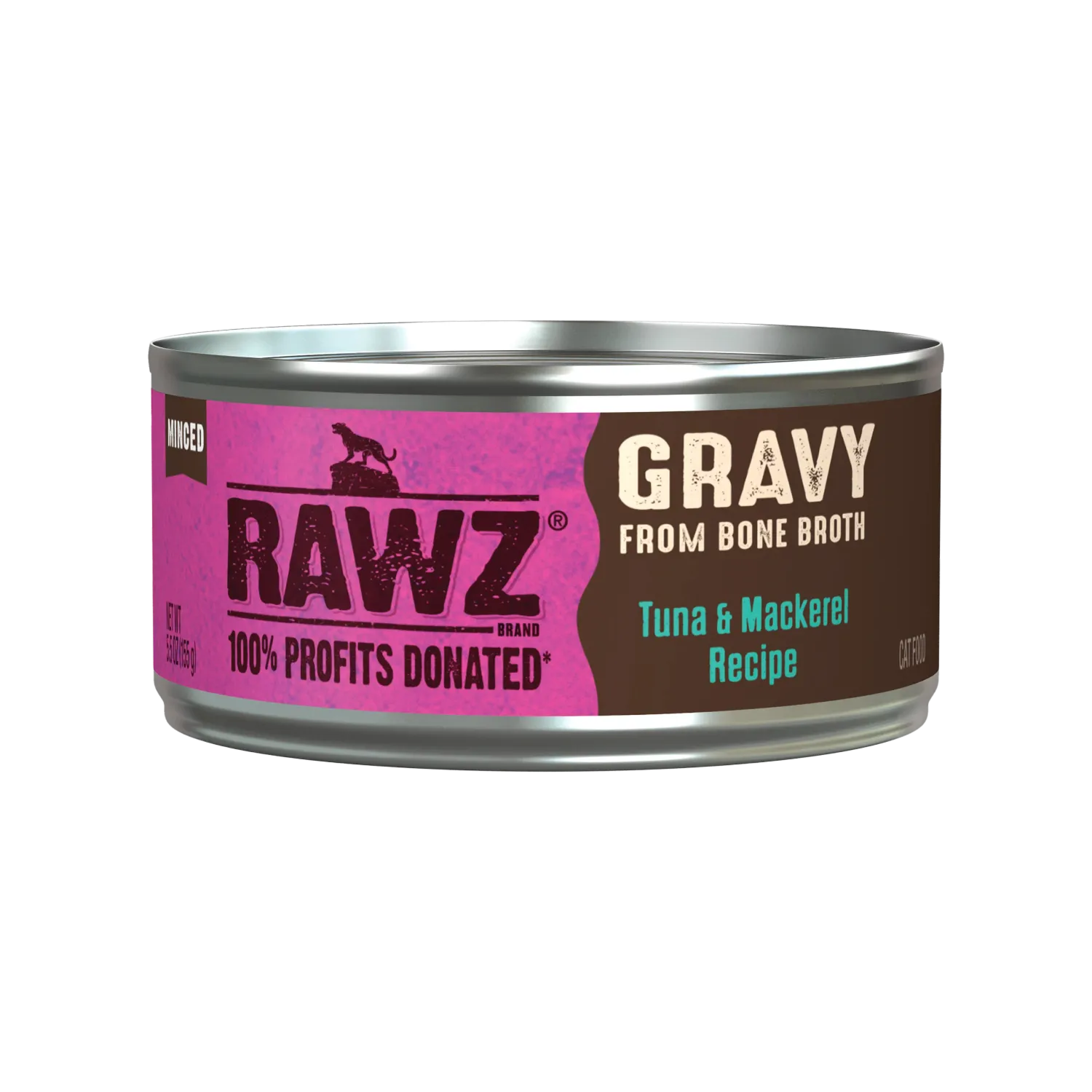 Rawz Cat  Can Minced Gravy Tuna Mackerel 5.5oz