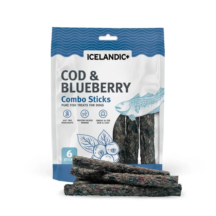 Icelandic Combo Sticks Cod Blueberry  Value pack