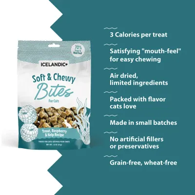 Icelandic Cat Soft Chewy Bites Trout 1.8oz