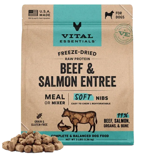 Vital Essentials D FZD Soft Nibs Beef Salmon 3#