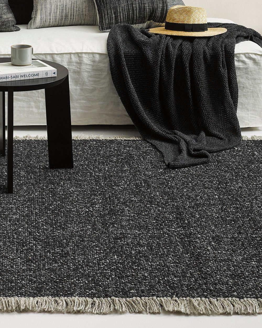 Ulster Floor Rug | Black/ Natural