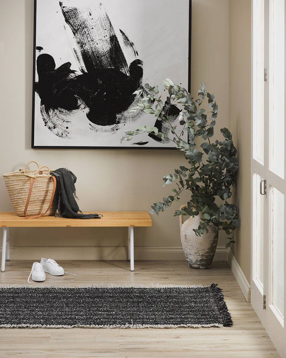 Ulster Floor Runner | Black/Natural