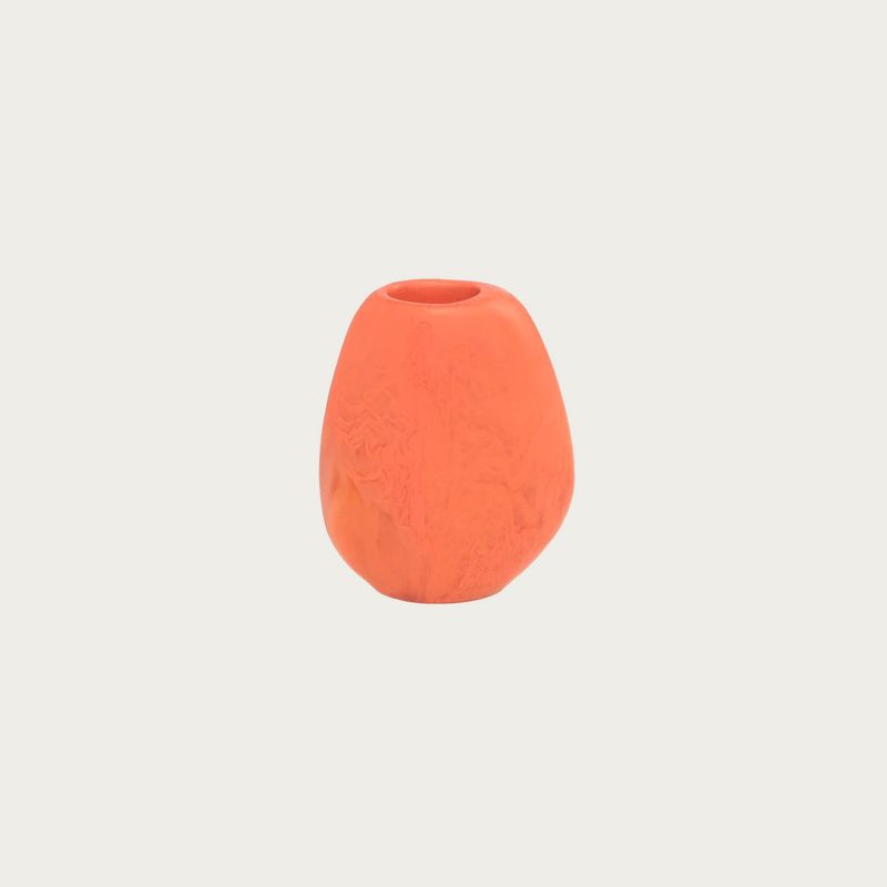 MEDIUM SKIPPING STONE VASE | CORAL SWIRL